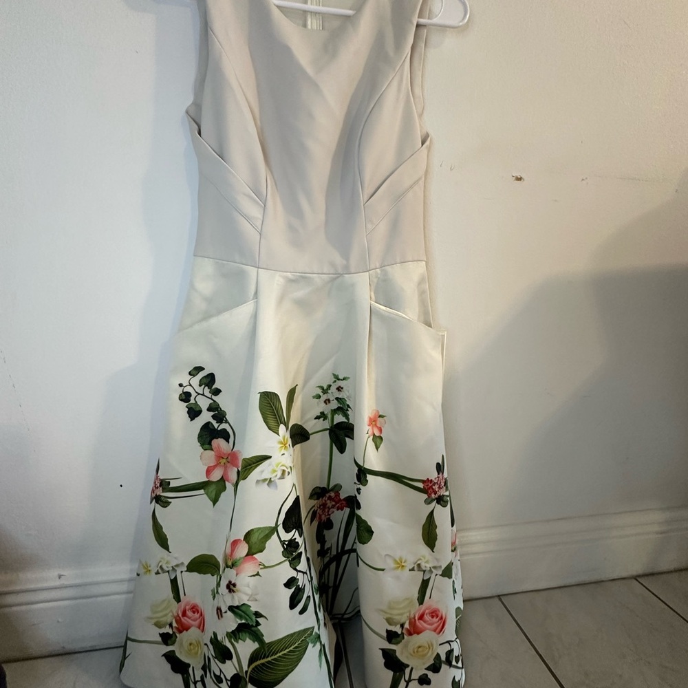 Ted Baker “Karolie” Secret Trellis Pleated Dress – Size 1 - Picture 6 of 8